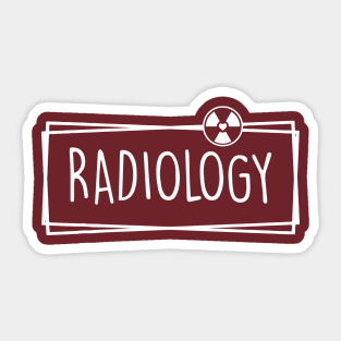 Radiology, technologist's radiologic Xray Sticker